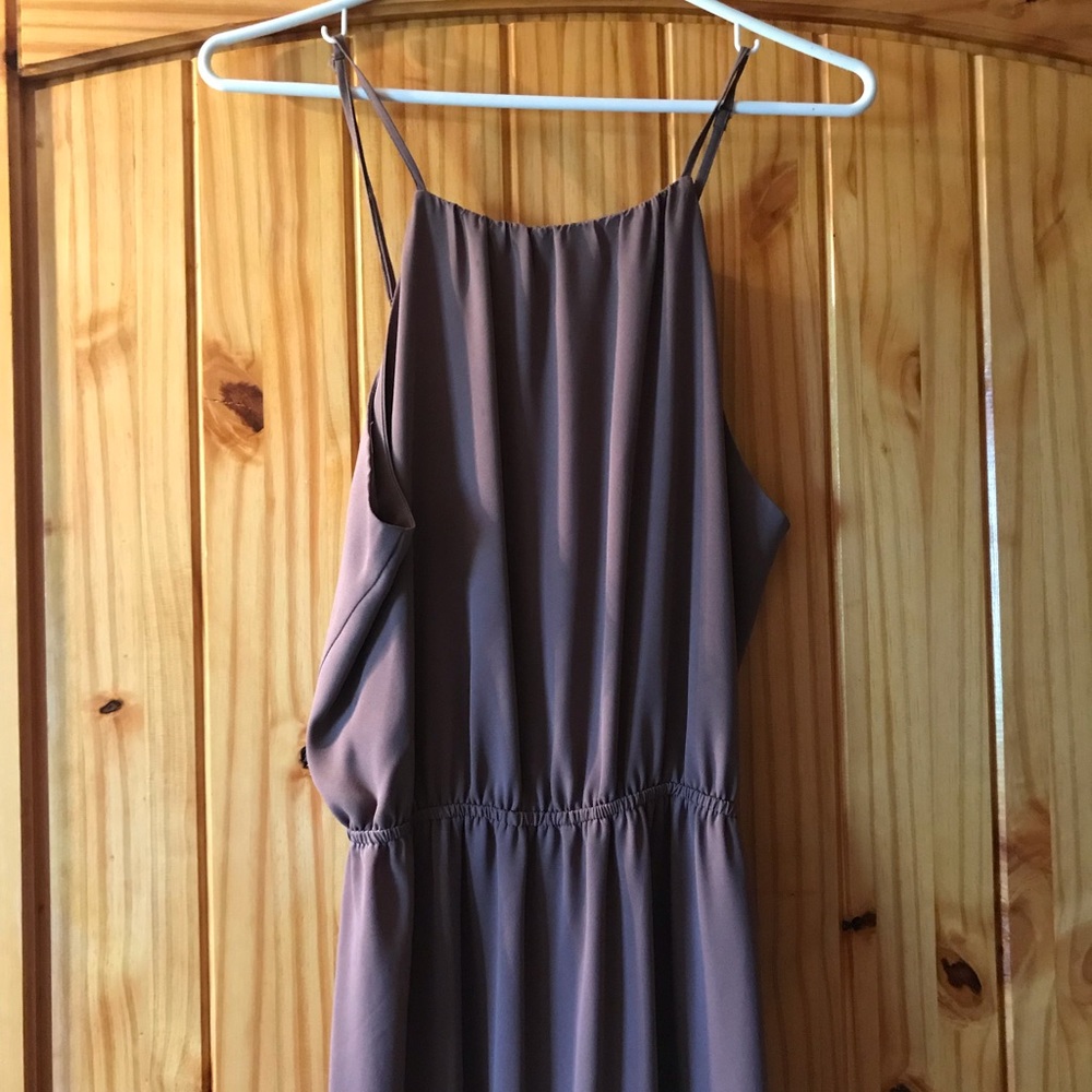 Elegant Maxi Dress in Mauve/Brown